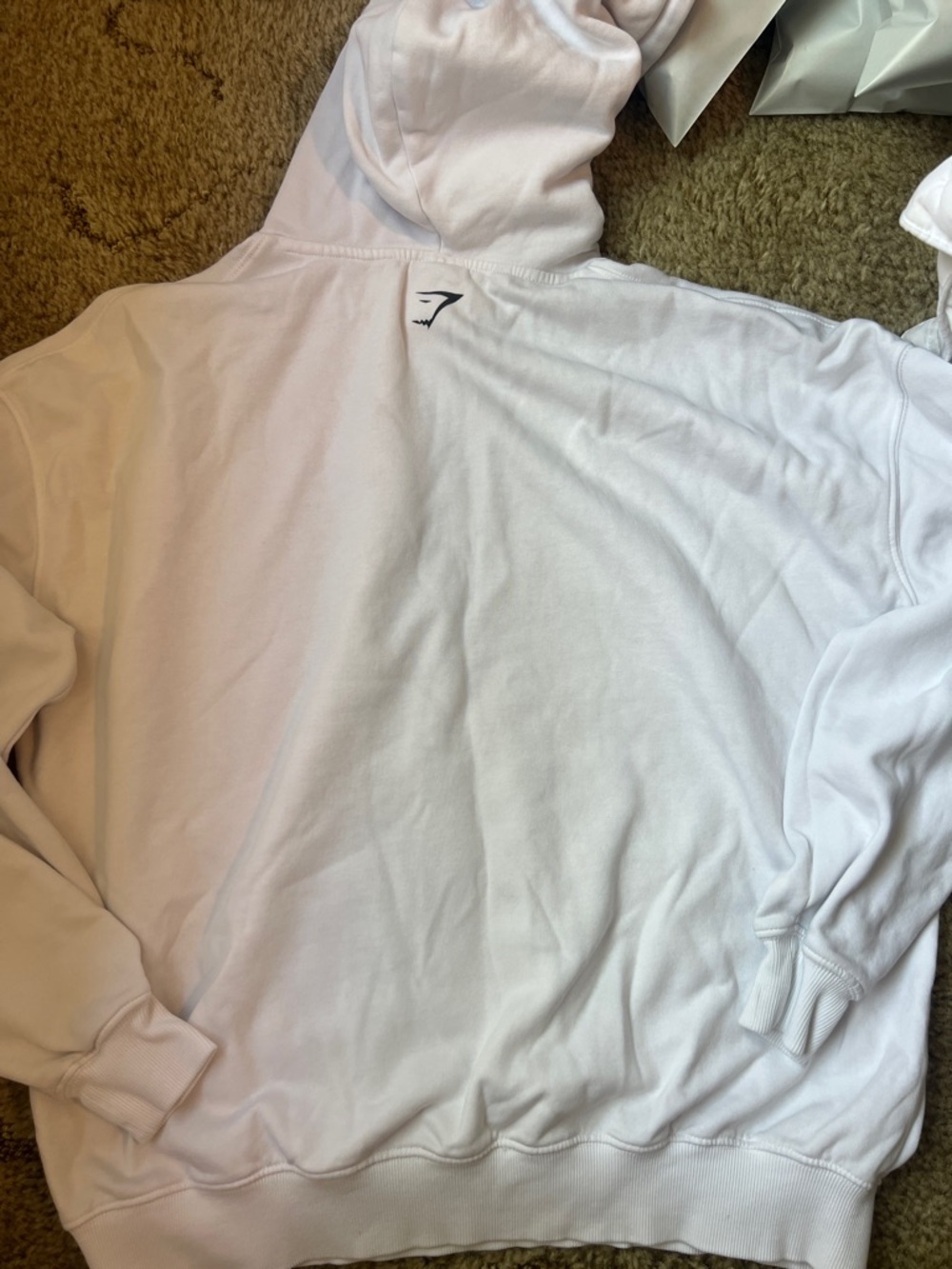 Gymshark White Hoodie with Small Blue Graphic - Picture 4 of 5